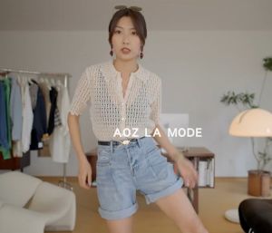 Savi Summer New Water Soluble Lace Embroidery Hollow out Collar Short Sleeve Womens Open Cardigan Cotton 100% Loose Fit