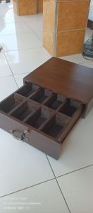 laci uang cash drawer kayu jati skat 7 dan skat 8