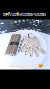 🌟XẢ KHO 🌟Ruột khóa / Tim khóa VICKINI đồng thau 2 bên chìa 41108 - 75*32.5 mm - Thay cho thân khóa dài 24cm