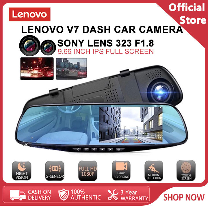 Lenovo Full HD 1296P Car Video Camera With Dual Lens Dashcam For ...