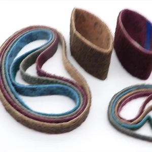 10PCS 330 * 10mm Non-woven Nylon Abrasive Sanding Belts 150-600 Grits Sanding Bands Coarse to Fine for Stainless Steel Deburring