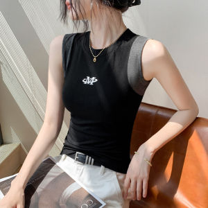 GEBEISHANG | Printed Round Neck Slimming Tank Top for Women