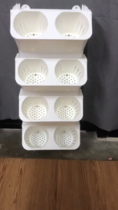 กระถางต่อกันกันสีขาว 1เช็ทได้4ชิ้น พร้อมส่ง