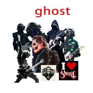 Ghost Band ป้ายสติกเกอร์ร็อคโลหะ ป้ายสติกเกอร์อัลบั้มคอมพิวเตอร์โทรศัพท์ ตกแต่งสติกเกอร์บ้านสไตล์วินเทจ