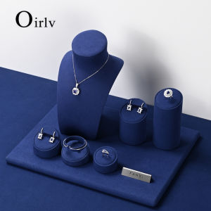 Oirlv Velvet Jewelry Shop Display Organizer Stands Set Ring Earrings Bracelet Necklace Storage Holder Neck Mannequin TT311 TT312