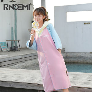 Quick Dry Swimming Robe Towel Cloak Womens Thermal Beach Towel Absorbent Sunscreen Wearable Bathrobe Polyester Nylon