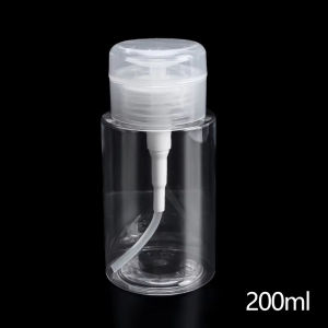 100/200ml Rhinestone Nail Polish Remover Bottle Push Down Empty Bath Manicure Lint-free Napkins Pump Storage Bottles Nails Tool