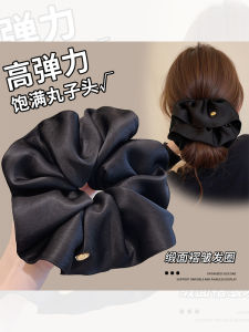 Retro Gold Label Satin Super Large Hair Ties for Women Hair Bands Hair Accessories Hair Flowers Korean Style Fashion Jewelry