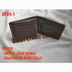 Dompet Kulit Mini Lipat Atas Pria Pull Up Premium Full Kulit Garut Handmade (DP24-1).