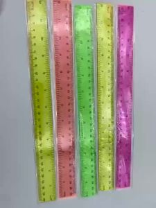 10pcs Random Color Dual-Scale Flexible Plastic Rulers 12Inch/30Cm In Various Colors Suitable For School Office And Home Use
