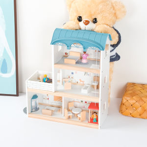 iekool | Intelligence Development Children Wooden Toy House Villa