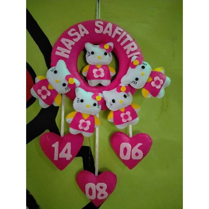 DEKORASI KAMAR ANAK / HIASAN DINDING FLANEL BULAT KARAKTER | Lazada