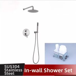 304 Stainless Steel Brushed Preburied Bathroom Shower Set