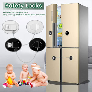 Vacaka Childrens Safety Lock Baby Window Safety Limit Lock with Key Refrigerator Door Locks