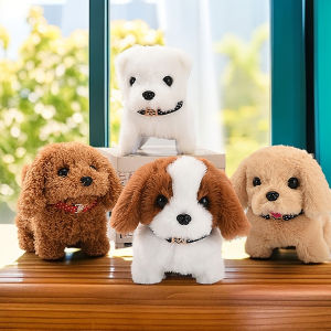 Simulated plush electronic dog robotic dog electronic pet that walks and barks electric puppy toy holiday gift