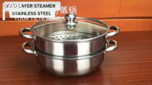 Panci Kukus Steamer 2 Susun Stainles Steel KCH