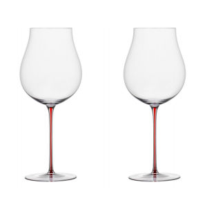 Handblown Soul Cup by Sommelier 0.5mm Lip Edge Wakens 37 Layers of Fragrance Burgundy Black Pinot Noir Crystal Wine Glass