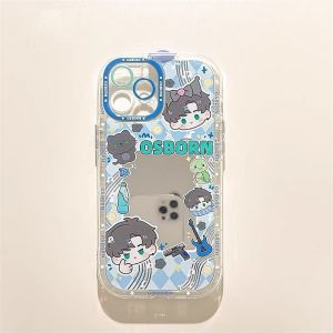 Mancar Mirror Surface Phone Case for Apple 16Pro iPhone 15/13/14Promax 12 XS Charlie Su Xiao Yi 7/8Plus Creative Personalized Protective Cover