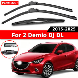 PINMOAP Silent Wiper Is Suitable For Mazda 2 Demio DJ DL 2015-2025 All-Weather Front And Rear Windshield Wiper Blade Replacement