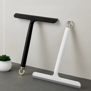 Heavy-Duty Glass & Surface Cleaning Brush Scraper Plastic Silicone Suitable for Bathroom Kitchen Shower Mirror Tile Cleaner Tool