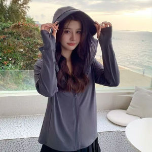 เสื้อคลุมกันแดดผ้าไหมน้ำแข็งระบายอากาศได้ดีสำหรับฤดูร้อนกลางแจ้ง 2025 ใหม่ ปั่นจักรยาน ป้องกันรังสียูวี ผ้าฝ้ายโพลีเอสเตอร์