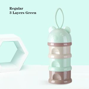 Portable Baby Food Storag Box Multiple Openings Cereal Cartoon Infant Milk Powder Box Toddle Snack Container 3/4Layer
