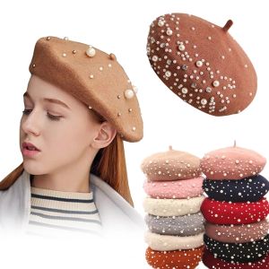 Women Winter Warm Wool Solid Beret French Artist Beanie Hat Ski Cap Sweet Hats