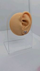 stud stone earrings silver (pair) mouse 92.5 italy silver jewelry (TUNAY NA SILVER)