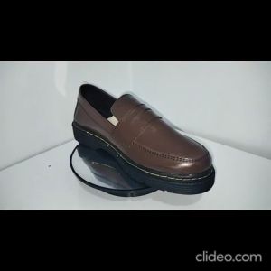 Loafers Sip On Domart Coklat Kulit Sintetis Anti Selip Pria Wanita