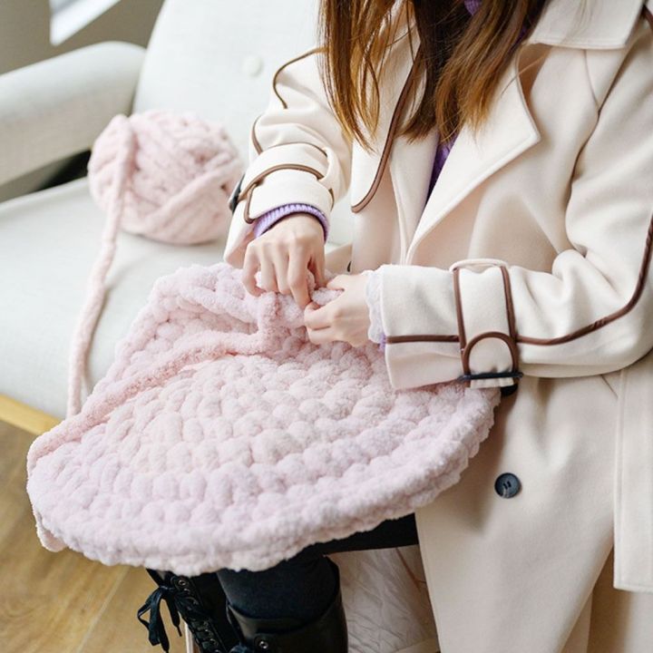 226g/Ball%20Velvet%20Thick%20Super%20Bulky%20Chunky%20Yarn%20Hand%20Knitting%20Woven%20Thread%20Basket%20Blanket%20Carpets%20Giant%20Yarn%20Hand-knit%20Blanket%20-%20Image%203