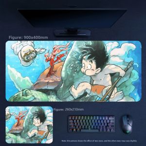 Bandai | New High Definition Print Boys E-sports Game Non-slip Keyboard Pad Animation Dragon Ball Goku Leather Mouse Pad Office Mouse Pad