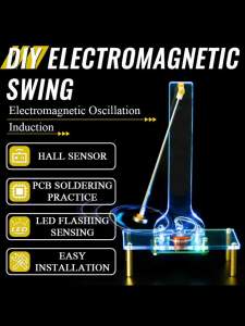 DIY Electromagnetic Swing Experimental Electronic Kit Supply with LED Flashing Sensing DIY Electronic Kit Soldering Practice 5V
