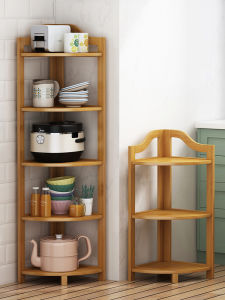 Living Room Shelf Floor Multi-Layer Tripod For Home Bathroom Corner Storage Rack Corner Flower Shelf Bookshelf