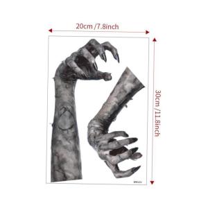 สยองขวัญฮาโลวีนสติกเกอร์ Pvc Wall Decals Spooky ตกแต่งสําหรับตกแต่งบ้านฮาโลวีน Pott2h ยี่ห้อ 2 ชิ้นชุด