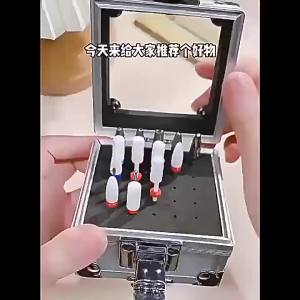 25 Pcs Electric Nail Drill Bits/Box Manicure Set With Holder Tungsten Carbide Cuticle Remover Bits For Slaon Acrylic Gel Polish