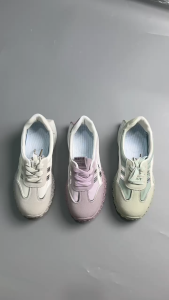 Sepatu Sneakers Wanita Sandal Suede Casual Santai Green Greey Purple 36-40 Korean Kekinian  DG6069