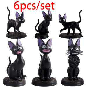 Bandai | HOT Black Cat Jiji Gigi Figure PVC Action Toy Doll Model Set Black Cat Hayao Miyazaki Figure Toy Birthday Gifts Ornament