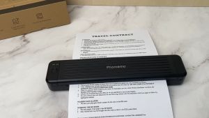 Máy In Nhiệt Mini Khổ A4 Di Động Phomemo P831-In giấy A4/A5/B5 thường- Kết nối Bluetooth in trực tiếp từ ĐT USB với máy tính