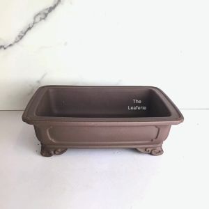 The Leaferie Bonsai Tally pot (Series 6) Rectangular Plant pot . Zisha . Flowerpot . Purple Sand Rectangle