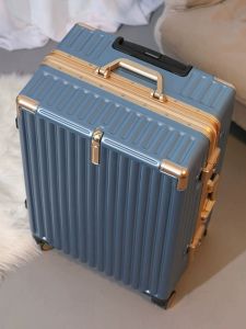 กระเป๋าเดินทาง ABS รุ่นใหม่สำหรับผู้หญิง กลวงแบบไม่มีเสียง รั้งแบบถาวร ขนาด 24 นิ้ว ป้องกันรอยยับ กระเป๋าเดินทางแบบมีรหัสผ่าน