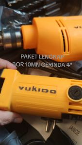 PROMO !!! MIKAYO KOMBO SET BOR DAN GERINDA LENGKAP MESIN BOR LISTRIK 10MM BOLAK BALIK KAIROS-
