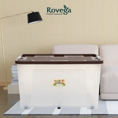 Rovega Kotak Kontainer Plastik Premium dengan 6 Roda 100 Liter BS100DB