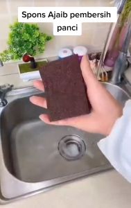 Spons Carborundum Nano: Pembersih Alat Dapur & Toilet