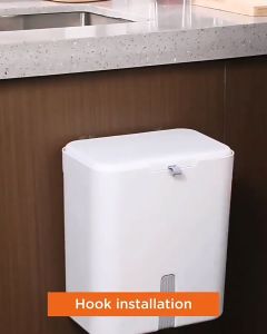 Joybos Wall cabinet mounted hanging Bin with Lid cover