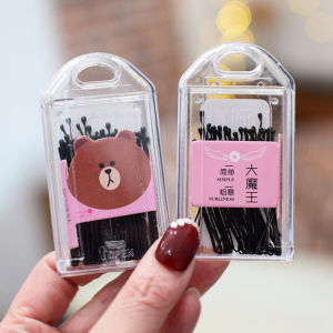 Barrettes Black Edge Clip Female Korean Head Jewelry Minimalist Easiest for Match Hair Clip for Broken Hair Barrettes Simple Small Hairpin Fringe Bobby Pin