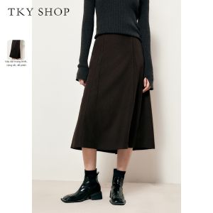 Chân Váy A-Line Cao Waist Vintage Dài Trung Bình