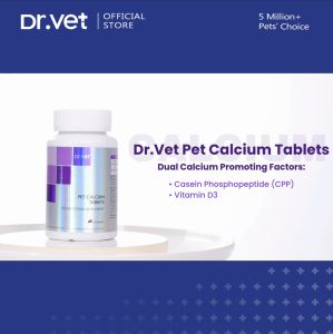DR. VET Pet Calcium Tablets for Cats and Dogs (200 Tablets)