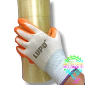 SARUNG TANGAN SAFETY MERK LUPO ANTI CUTTING KACA DAN ANTI SLIP PALM FIT