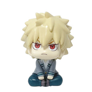 Bandai | My Hero Academia Q-version Izuku Midoriya Katsuki Bakugo Todoroki Shoto Toga Himiko PVC Anime Figures Model Cartoon Model Toy