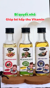 Dầu ăn dặm hạnh nhân cho bé Oilny 65ml - 100ml ép lạnh nguyên chất phát triển trí não tăng tập trung